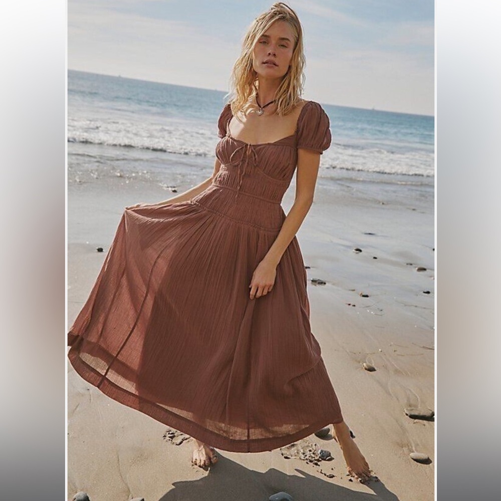 Free People Brown Maxi Dress